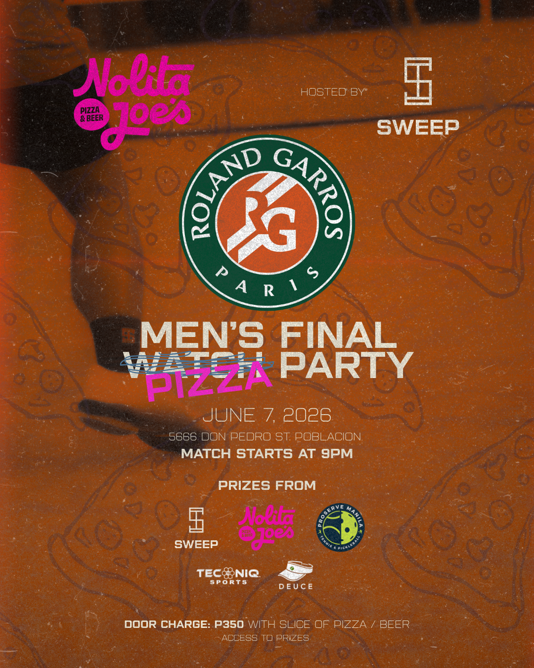 Roland Garros 2026 Men's Final Watch Party - Digital Ticket