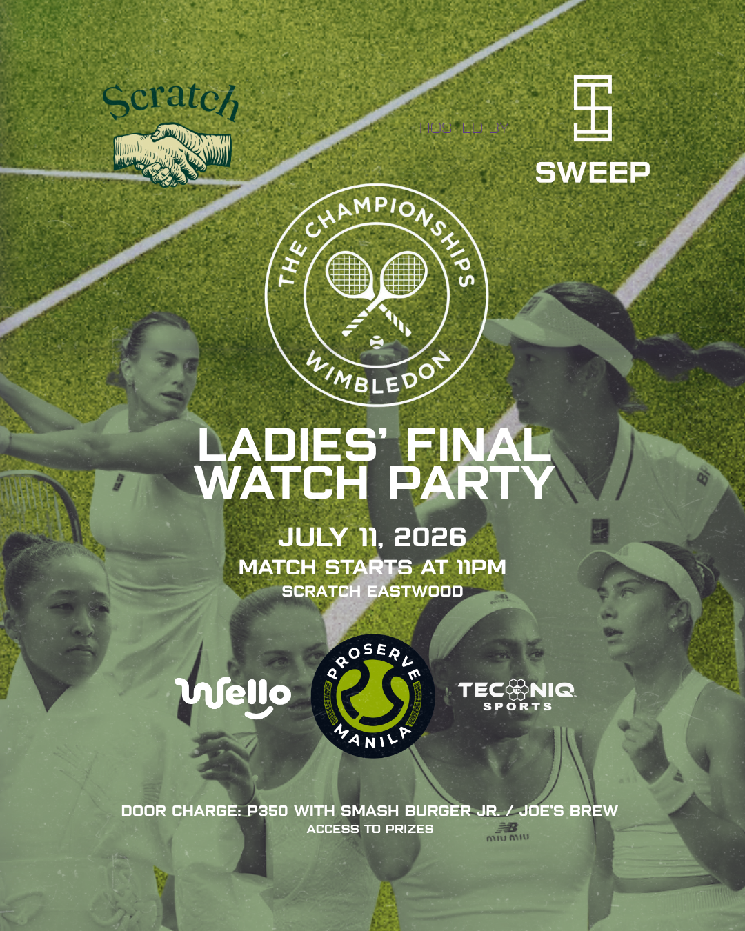 Wimbledon Ladies' Final Watch Party - Digital Ticket